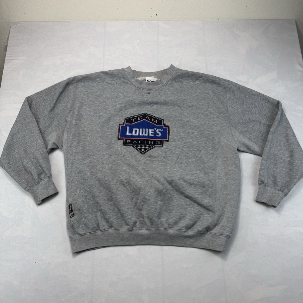 Chase Authentics Team Lowe's Racing NASCAR Crewneck Sweatshirt Gray Mens XL